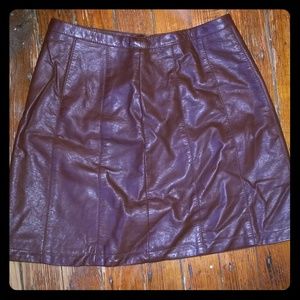 Pleather skater skirt